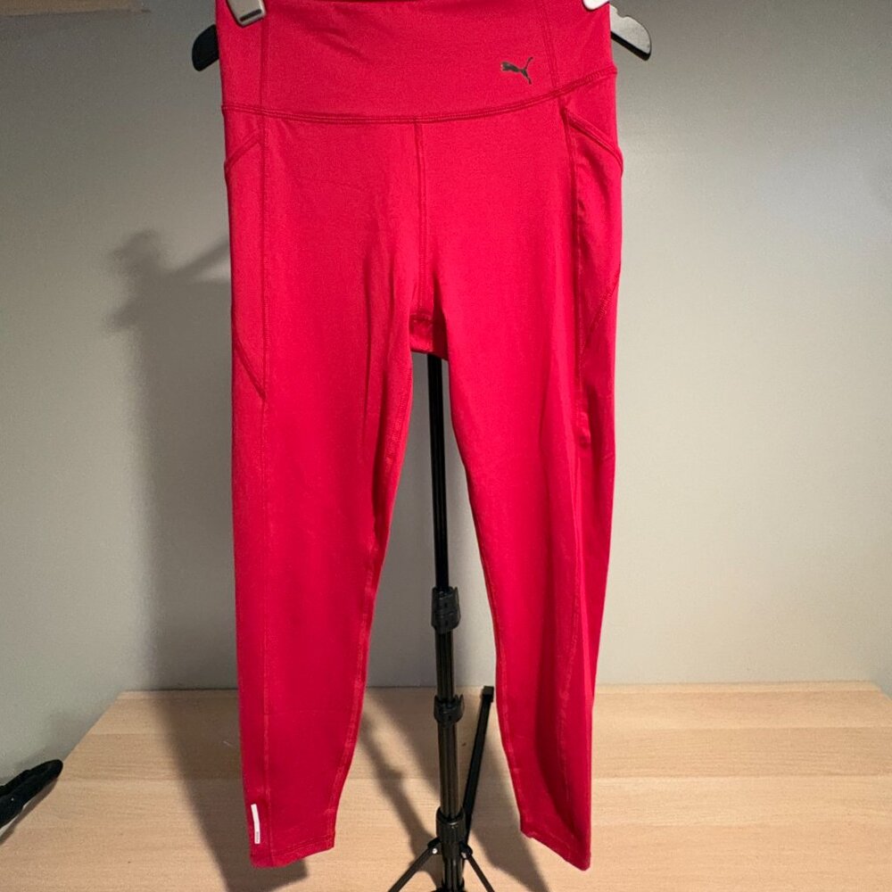 Puma Yoga Leggings Cranberry with Pockets, Size M